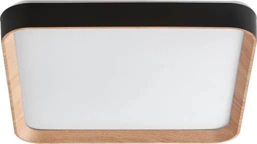 Plafon Led De Sobrepor Quadrado Metal 36W 3000K Eve - PRETO