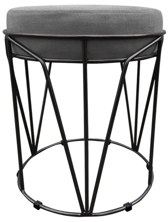 Puff Multiuso com Mesa Babu 2 em 1 Suede Base Preto D'Rossi - Grafite
