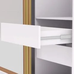 Guarda Roupa Casal 200cm Com Espelho Duke Flex Branco/Camarim V02 - Mp