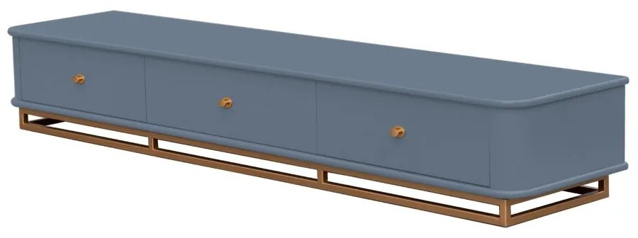 Rack Curve G - Blue c/ Detalhes Dourado Soleil Kleiner