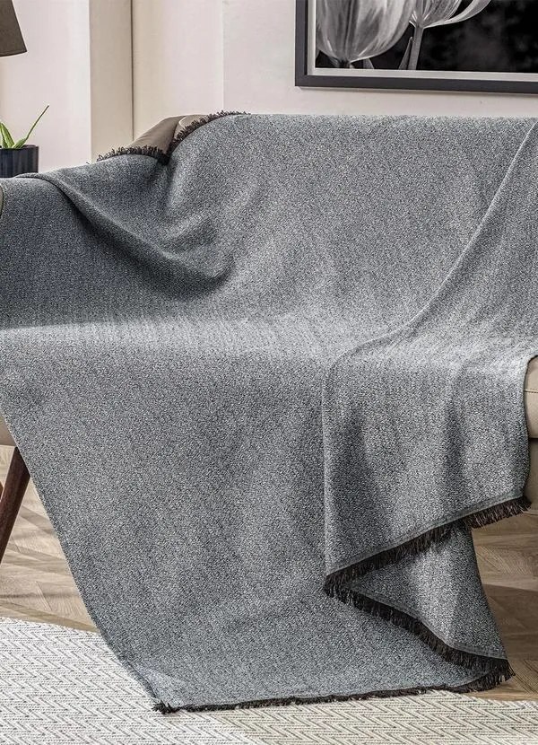 Manta Cinza Escuro 140x120 cm