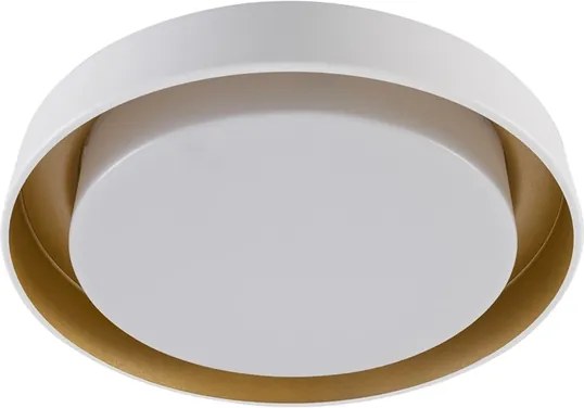 Plafon Led Sobrepor Multitemperatura 16W Dubai - BRANCO DOURADO