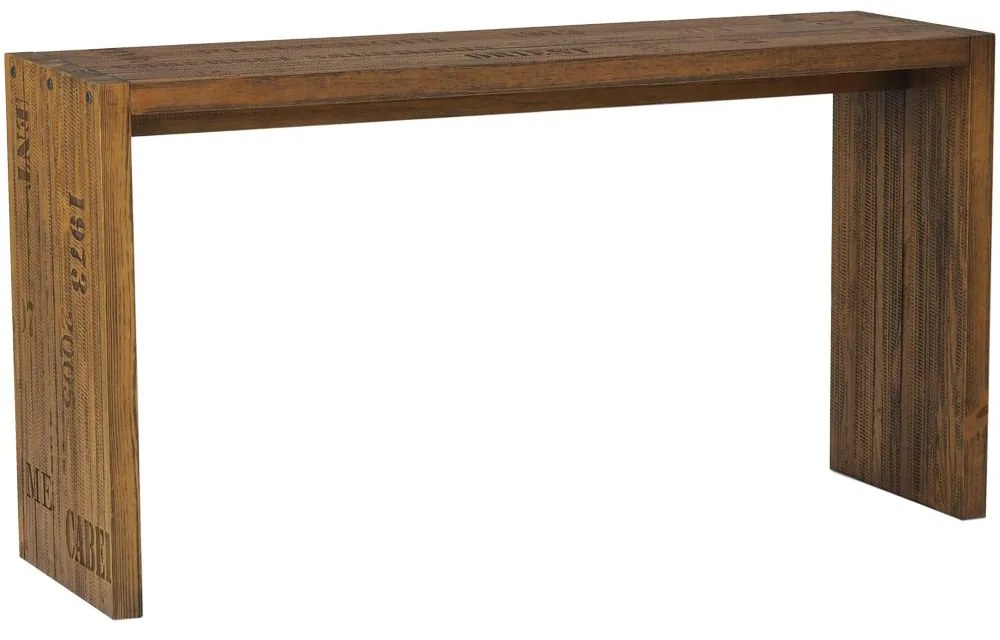 Aparador para Sala de Estar Flauer com Gravura Madeira Maciça Rustic Brown G54 - Gran Belo
