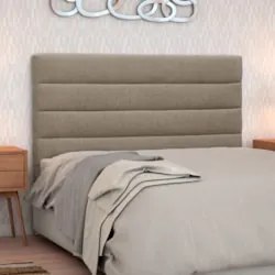 Cabeceira Casal 140cm Greta Linho Areia Z51 - Mpozenato