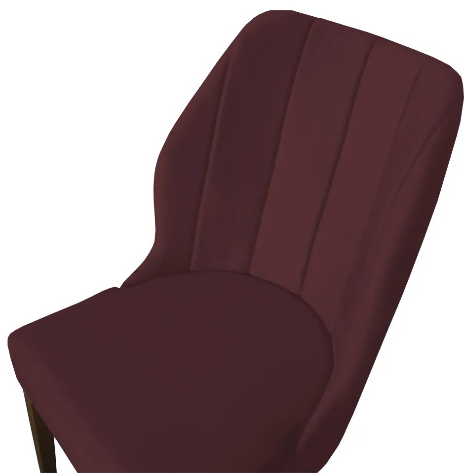 Kit 8 Cadeiras De Jantar Safira Suede Bordô