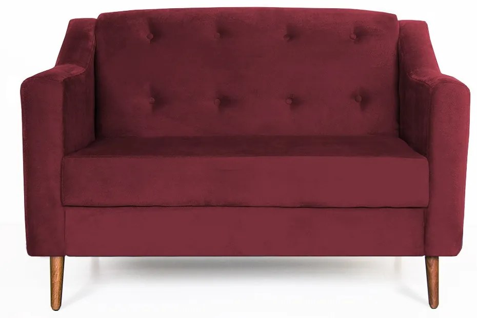 Namoradeira Bruna Pé Palito Suede Bordô Promoção