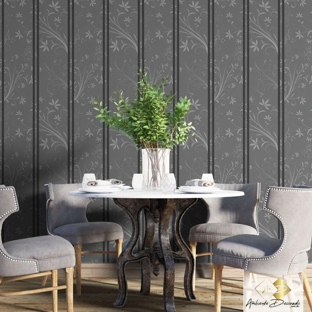 Adesivo Ambiente Decorado Florais Dark