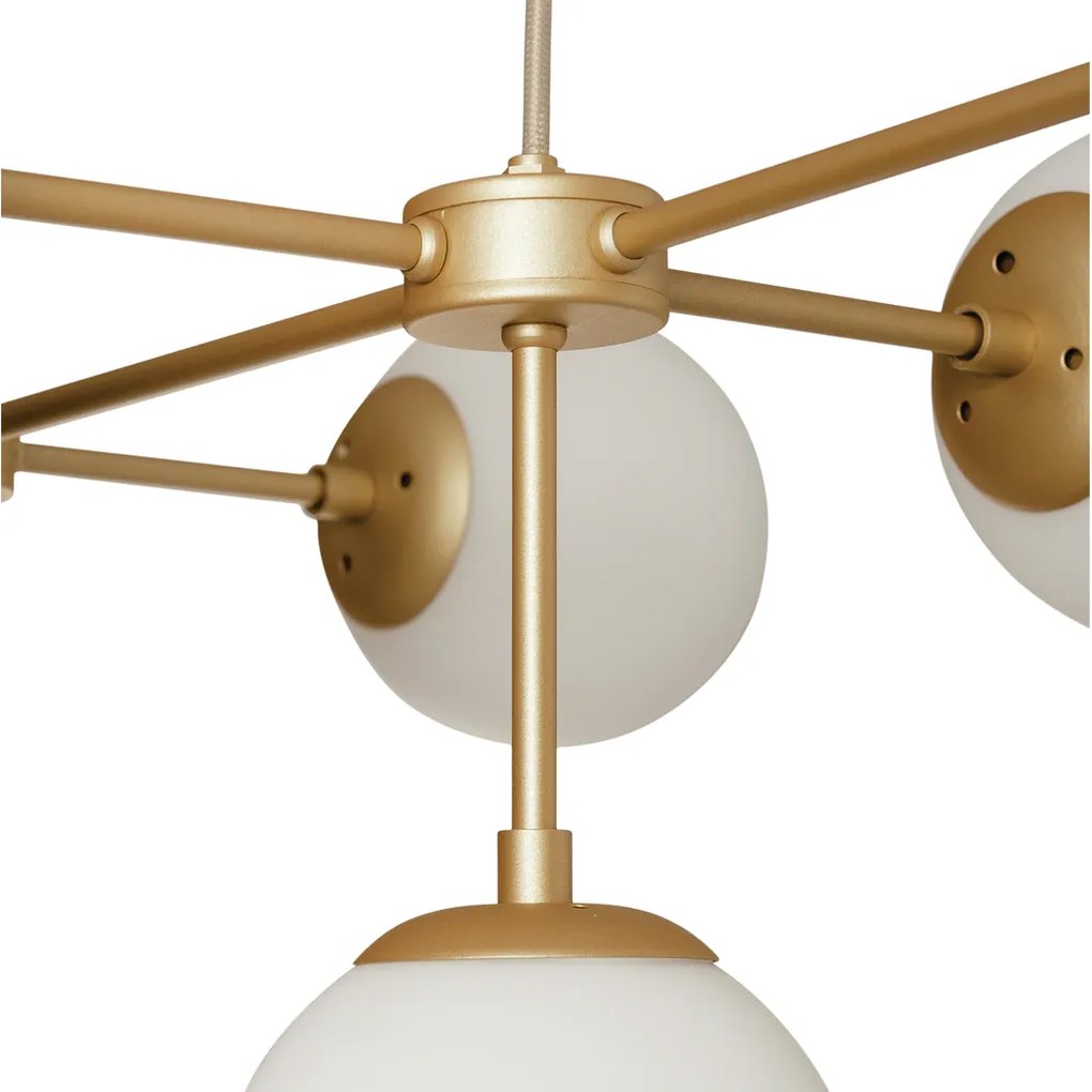 Pendente Torre 58X88X31Cm 8Xg9 Metal E Globo Ø12Cm - Usina 16761/8 (AZO-F - Azul Oceano Fosco, CLEAR)
