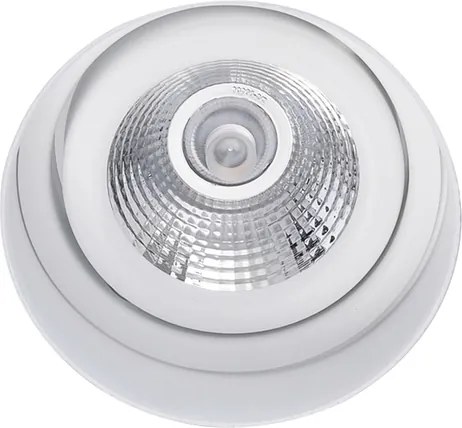 Plafon De Embutir Redondo Alumínio Branco Ø9,5cm No Frame Ii