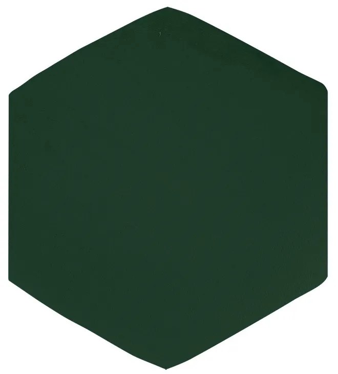 Puff Aramado Hexágono Decorativo Industrial Cobre com Suede D03 - D'Rossi - Verde