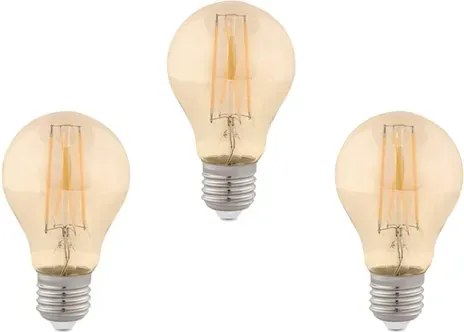 Kit 3 Lâmpadas Bulbo Filamento Led 2W Vintage