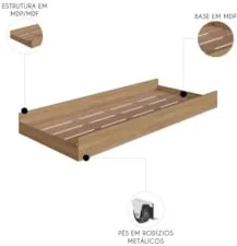 Cama Auxiliar Infantil Para Colchão 78x188cm Infix C06 Aveiro - Mpozen