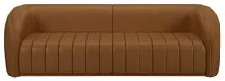 Sofá Living Decorativo 3 Lugares 292cm Meris M22 Sintético Caramelo -