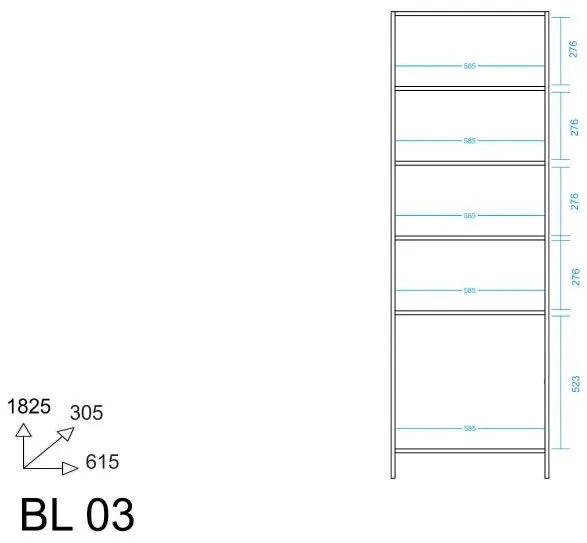 Estante Prateleira Livreiro 2 Portas Bl 03 - Branco