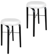 Kit 02 Banquetas Baixa Manu Corino Branco