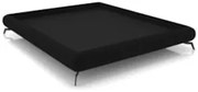 Cama Queen Base Box 158x198cm Pés de Ferro Cold Z37 Veludo Preto - Mpo