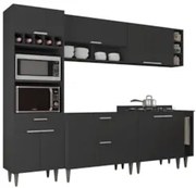 Armário de Cozinha CP07 Para Pia 100cm Pérola Z34 Preto     - Mpozenat