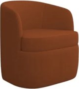 Poltrona Giratória Decorativa para Sala Dandara Z08 Boucle Terracota -