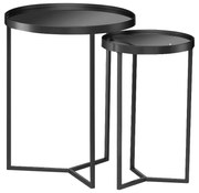 Conjunto Mesa de Apoio e Lateral Espelhada Preto A06 - D'Rossi