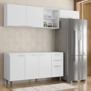 Armário de Cozinha CP03 Para Pia 150cm Pérola Z34 Branco    - Mpozenat