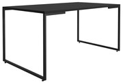 Mesa de Jantar 6 Lugares Retangular Industrial 160cm Porto Preto L06 - D'Rossi