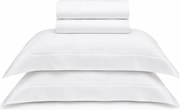 Jogo de Cama Literie 400 Fios Satyn Bambu Branco - Casal  Casal