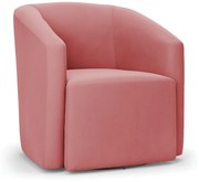 Poltrona Decorativa Base Giratória Stella Max Suede D03 - D'Rossi - Rose
