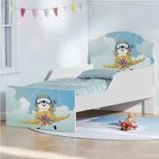 Mini Cama Infantil 148x68cm Com Proteção Lateral Aviador K06 - Mpozena