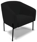 Cadeira Sala de Jantar Pé de Ferro Preto Stella Linho D03 - D'Rossi - Preto