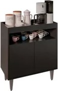 Balcão Aparador Buffet Cantinho do Café 71cm Lice Z34 Preto - Mpozenat