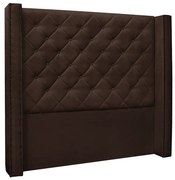 Cabeceira Vicenza Para Cama Box Casal 140 cm Suede S04 - D'Rossi - Café