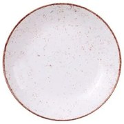 Prato Fundo Tramontina Rústico Marrom em Porcelana Decorada 22 cm