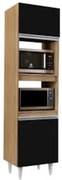 Paneleiro Cozinha Torre Quente 56cm Colorado Castanho/Preto - Lumil Mó