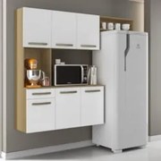 Armário de Cozinha Compacta 160cm Lora Atacama/Branco A15 - Mpozenato