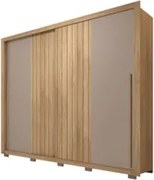 Guarda Roupa Casal 2 Portas de Correr Ripado 245cm Moviment Buriti/Fen