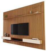 Painel Ripado Verdadeiro Versátil 2.2×2.2 Com Nicho Nature/Off White – Giga Móveis