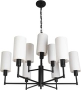 Lustre Aco Aluminio Preto Mantua