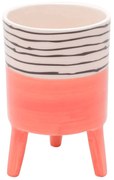 Cachepot Vaso Decorativo de Cerâmica Bright Colors Salmão Grande