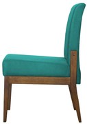 Kit 06 Cadeiras de Jantar Helena Suede Azul Tiffany