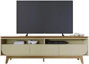 Rack Bancada de TV 75 Pol 200cm Celina Z10 Cumaru/Opala - Mpozenato