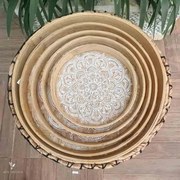 Bandeja de Bambu Mandala