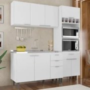 Armário de Cozinha CP02 Com Pia 120cm Pérola Z34 Branco     - Mpozenat