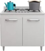 Balcão de Cozinha Cooktop Roma 2 Portas Branco - Lumil Móveis