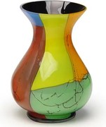 Vaso 85 Milênio Lascas Coloridas Murano Cristais Cadoro
