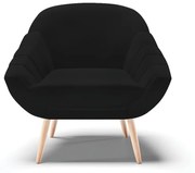 Kit 02 Poltronas Giovana Linho Pés Palito Natural D01 - D'Rossi - A79 Preto