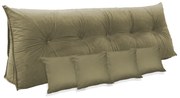 Kit Almofada Mel 0,90 + 4 Almofadas 40x40 Suede Nude