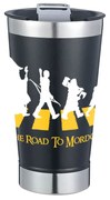 Copo Térmico The Road to Mordor Senhor dos Anéis Com Tampa e Abridor Chopp - Preto