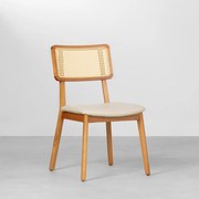 Cadeira Lalá Encosto Palha Creme - Bege