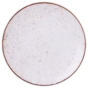 Prato Raso Tramontina Rústico Marrom em Porcelana Decorada 25 cm