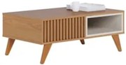 Mesa de Centro Para Sala Ripada Leo Freijó/Off White Matte C05 - Mpoze